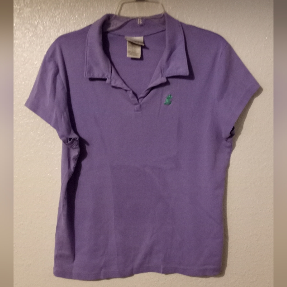 Walt Disney World purple quarter button mickey embroidered tee size XXL